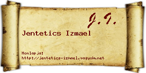 Jentetics Izmael névjegykártya